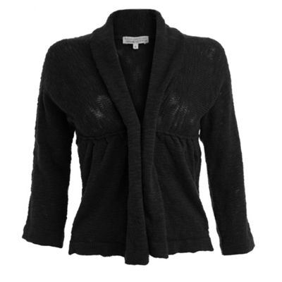 Black organic kimono cardigan