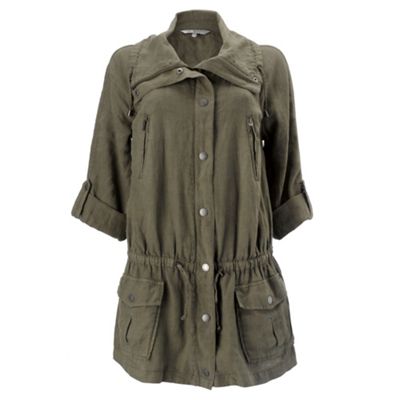 Rocha.John Rocha Khaki linen parka jacket