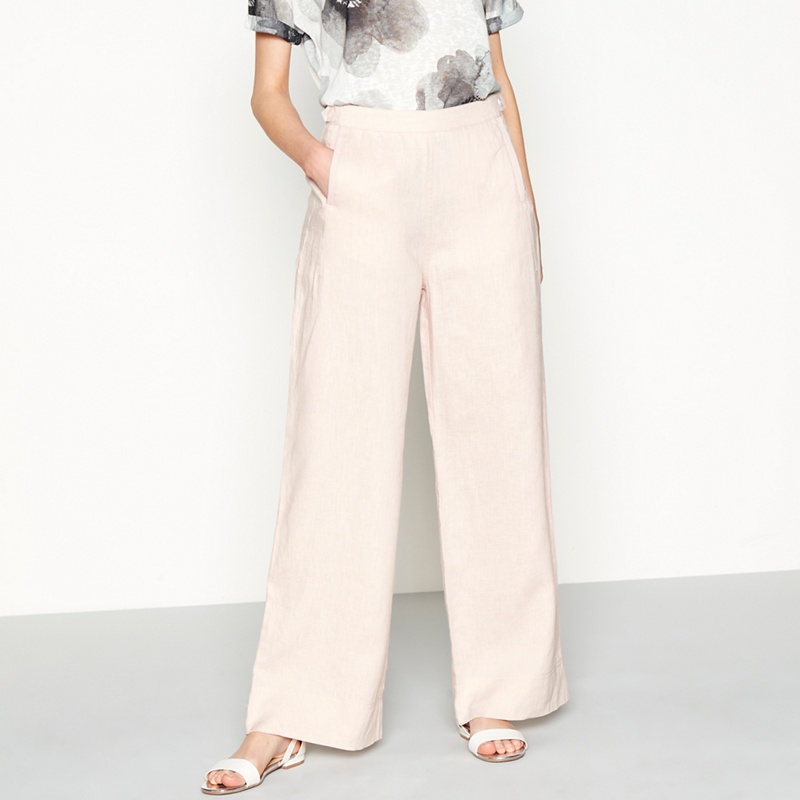 RJR.John Rocha - Pink Linen Loose Fit Casual Trousers Review