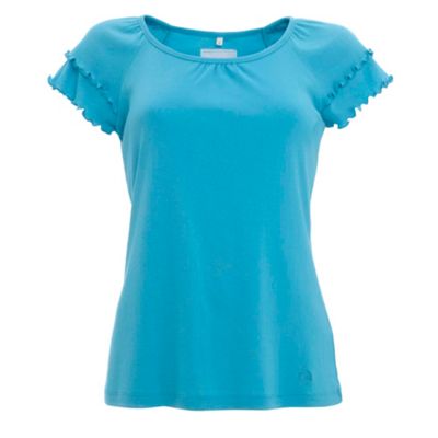 Aqua double frill sleeve t-shirt