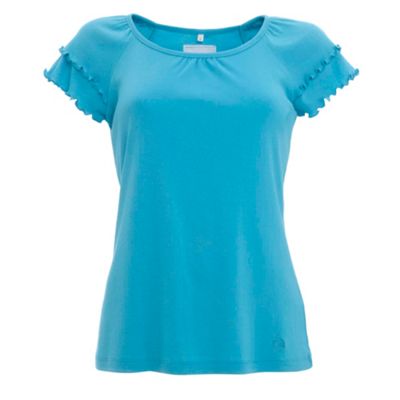 Rocha.John Rocha Aqua double frill sleeve t-shirt