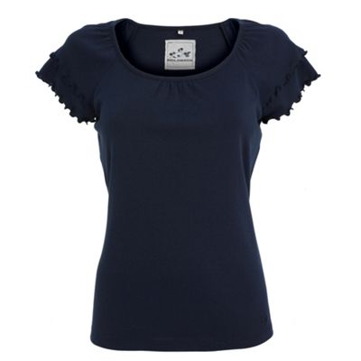 Rocha.John Rocha Navy blue double frill sleeve t-shirt