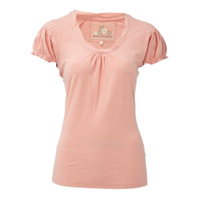 Apricot pleated organic top