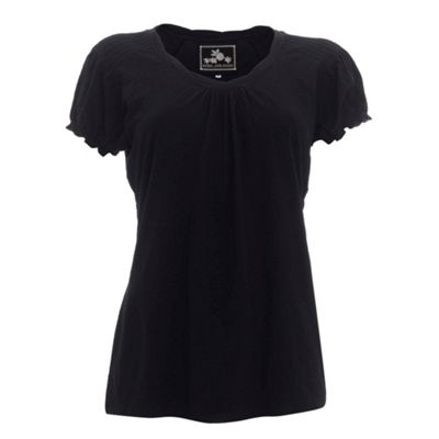 Black pintuck organic top