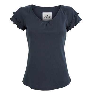 Rocha.John Rocha Blue frill sleeve t-shirt