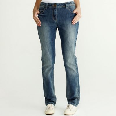 Mid blue vintage wash skinny jeans