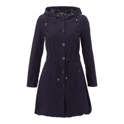 Rocha.John Rocha Navy hooded parka