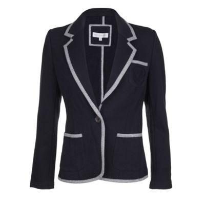 Navy jersey blazer