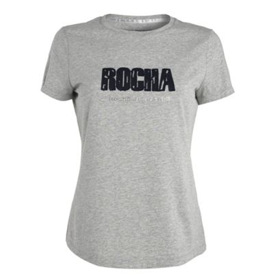 Rocha.John Rocha Grey marl preppy logo t-shirt