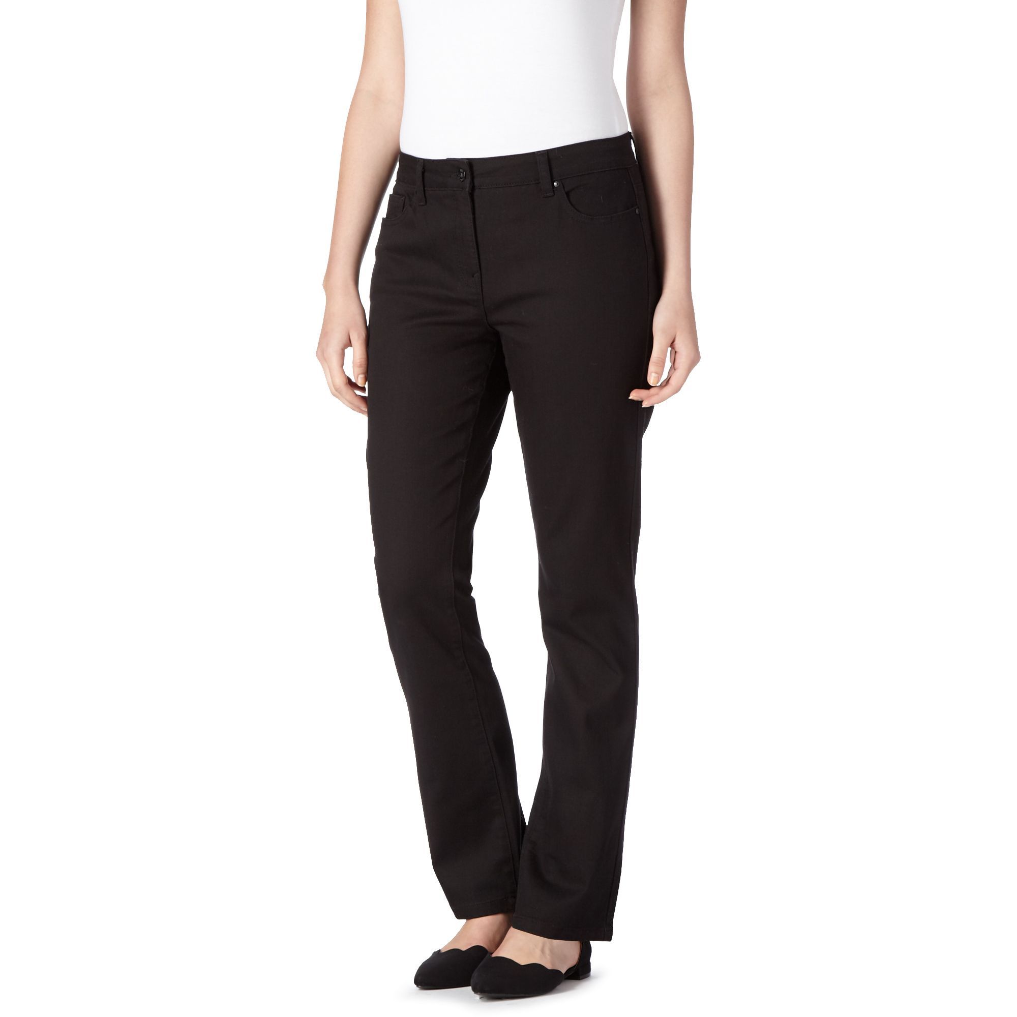 Rjr.John Rocha Womens Black Shape Enhancing 'Elsa' Straight Leg Jeans 10R | eBay
