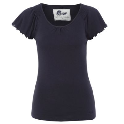 Navy short-sleeve top