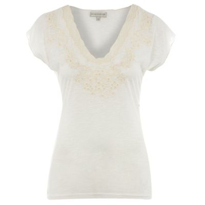 Rocha.John Rocha White scallop sleeve t-shirt