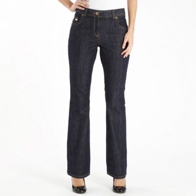Dark blue boot cut jeans
