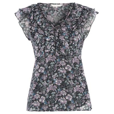 Rocha.John Rocha Pale grey floral print blouse