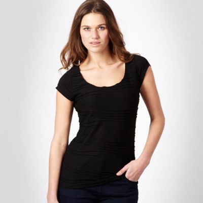 Black ripple jersey t-shirt