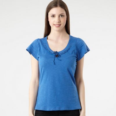 Rocha.John Rocha Blue lace trim t-shirt