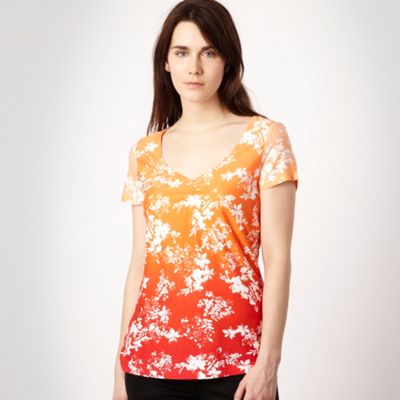 Rocha.John Rocha Dark orange ombre t-shirt