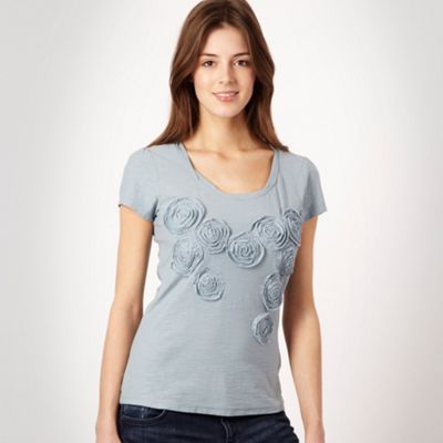 Rocha.John Rocha Pale blue organic cotton t-shirt