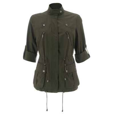 Rocha.John Rocha Petite Petite dark khaki short sleeve parka