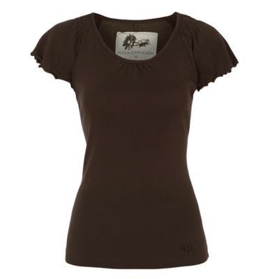 Rocha.John Rocha Petite Chocolate petite frill sleeve t-shirt