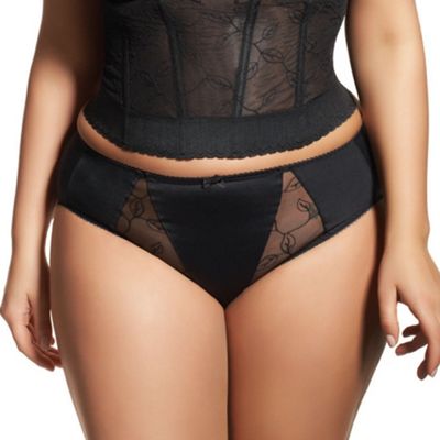 Black embroidered briefs
