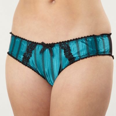 Dark Green Satin Bikini Briefs
