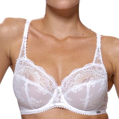 White 'Cherub' full cup bra                                                                                                     