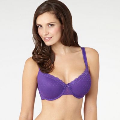 Purple mesh t-shirt bra