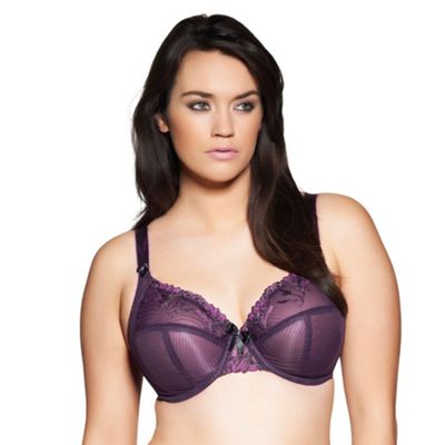 Dark purple Maggie side support bra