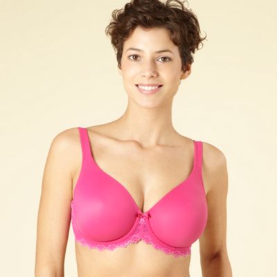 Debenhams Pack of two pink and white t-shirt bras