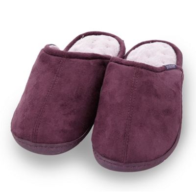 Dark purple PillowStep suedette slippers