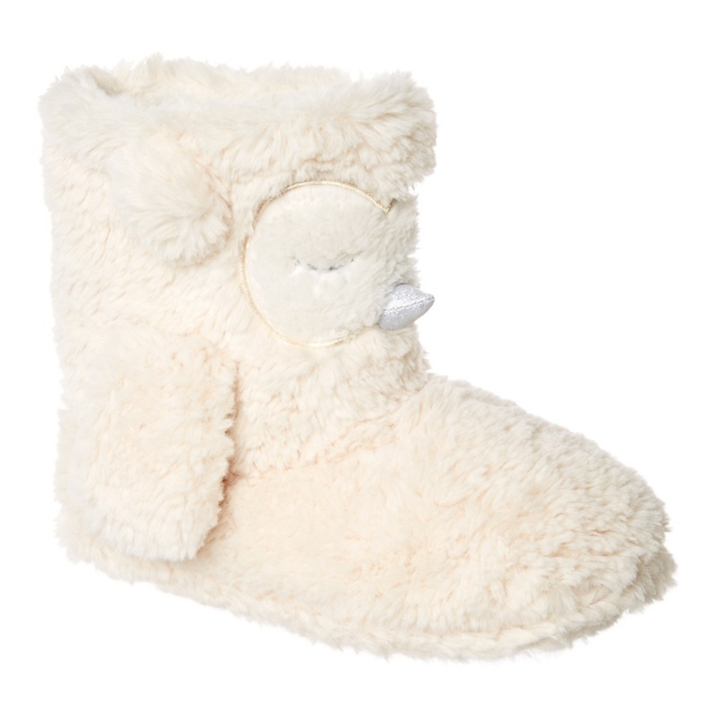 Lounge & Sleep - Cream Owl Slipper Boots Review