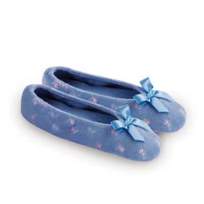 Lilac ditsy floral ballet slippers