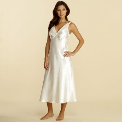 Presence Ivory spotted satin chemise