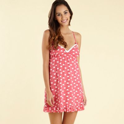 Floozie by Frost French Bright pink rabbit print chemise