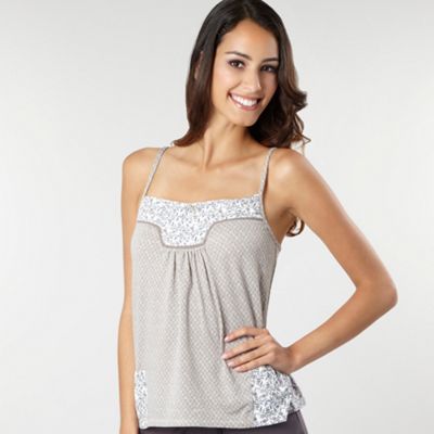 Beige cornflower print camisole pyjama top