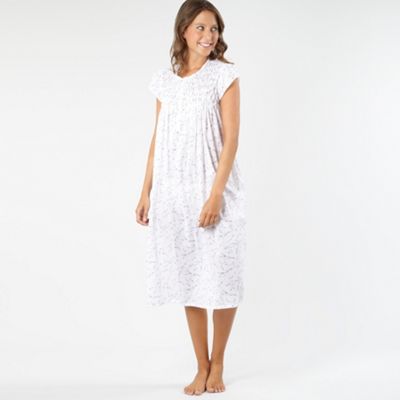 White Printed Woven Nightdress