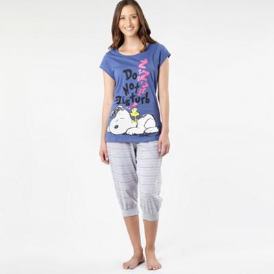 Blue and grey Snoopy pyjama set