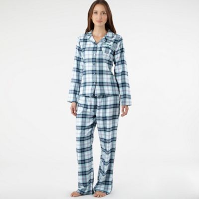 Blue check woven pyjamas