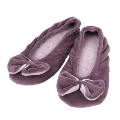 Dark purple ballet slippers