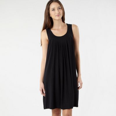 DKNY Black longline jersey chemise