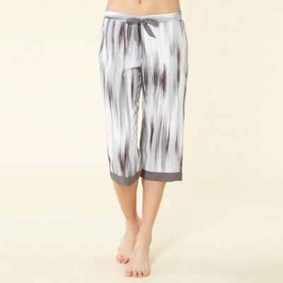 Grey stripe crop sleep trousers