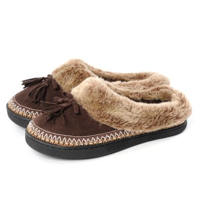 Chocolate Brown 'Pillowstep' Suedette Moccasins