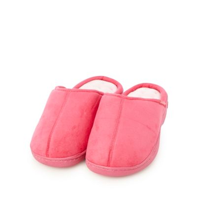 Pink suedette Pillowstep mule slippers
