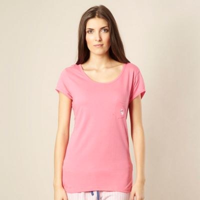 Pink dog pocket pyjama top