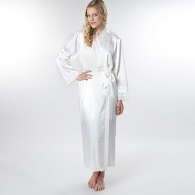 Ivory embellished bridal dressing gown