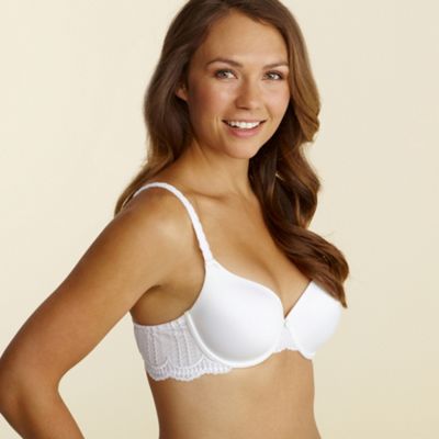 Debenhams White Droplet memory foam t-shirt bra