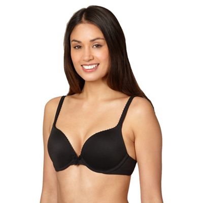 Black comfort plunge bra