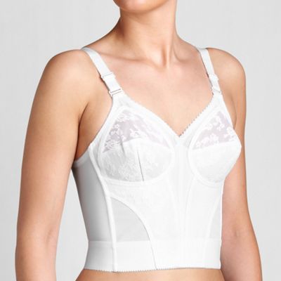 White Doreen longer longline bra