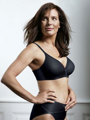 Black microfibre non wired bra